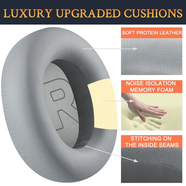 Alt view image 4 of 6 - Earpads for Arctis Nova Pro Wired, Nova 7/5/4/3/1 - Gray (Not Fit Nova Pro Wireless), for Arctis Nova Pro Wired, Nova (1/1X/1P/3/3P/3X/4/4P/4X/5/5P/5X/7/7X/7P) Headphones