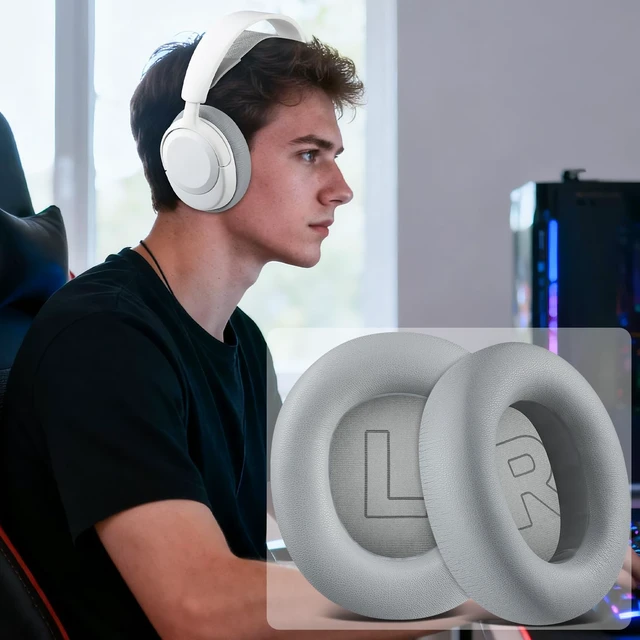 Alt view image 5 of 6 - Earpads for Arctis Nova Pro Wired, Nova 7/5/4/3/1 - Gray (Not Fit Nova Pro Wireless), for Arctis Nova Pro Wired, Nova (1/1X/1P/3/3P/3X/4/4P/4X/5/5P/5X/7/7X/7P) Headphones