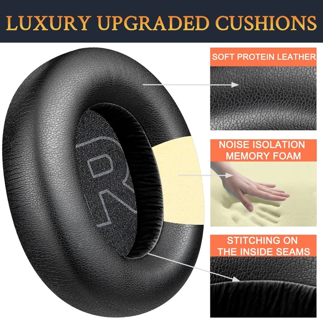 Alt view image 5 of 7 - Earpads for Arctis Nova Pro Wired, Nova 7/5/4/3/1 - Black (Not Fit Nova Pro Wireless), for Arctis Nova Pro Wired, Nova (1/1X/1P/3/3P/3X/4/4P/4X/5/5P/5X/7/7X/7P) Headphones