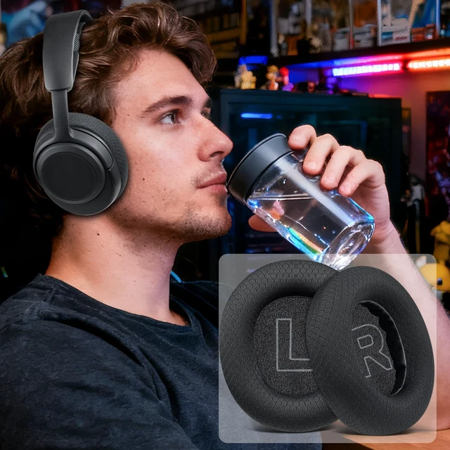 Alt view image 5 of 7 - Mesh Earpads for Arctis Nova Pro Wired, Nova 7/5/4/3/1 - Black (Not Fit Nova Pro Wireless), for Arctis Nova Pro Wired, Nova (1/1X/1P/3/3P/3X/4/4P/4X/5/5P/5X/7/7X/7P) Headphones
