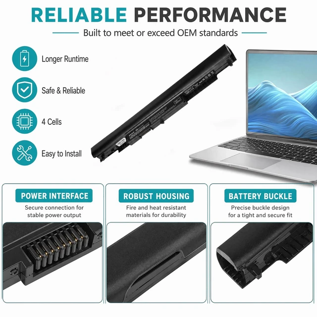 Alt view image 5 of 7 - 807956-001 Laptop Battery for HS04 HS03 807957-001 807612-421 807611-421 HSTNN-LB6U 15-AY039WM 15-AY041WM 15-AY009DX 15-AY052NR TPN-I119 TPN-I120 TPN-I124 240 245 246 250 256 G4/G5