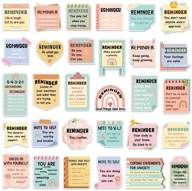 Main image of 300 Pcs Mental Health Stickers Positive Affirmation, Boho Positive Affirmation Decals for Adults Teens, Bulk Set for Laptop Water Bottle, Self Care Mental Health Reminder Quotes