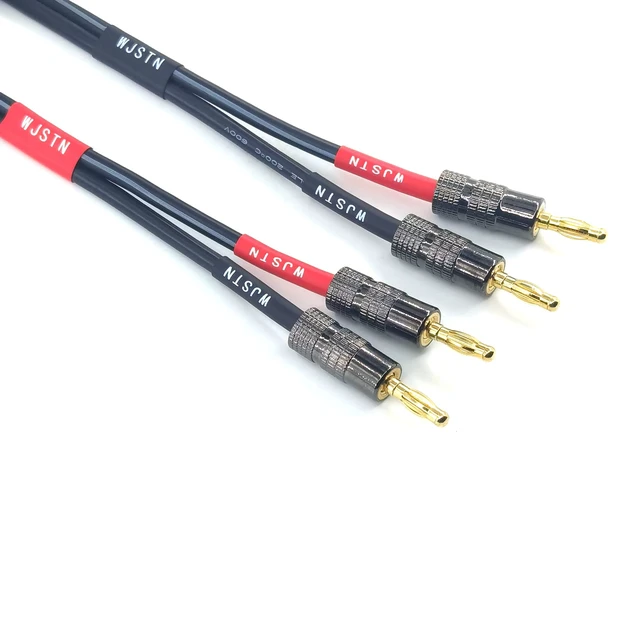 Alt view image 3 of 4 - Banana Plug to Banana Plug Speaker Cable, 12awg tinned Oxygen Free Copper (OFC) Silicone Rubber Cable (6FT)
