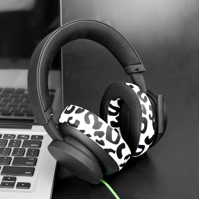 Alt view image 3 of 7 - Cooling Gel Replacement Earpads for Microsoft Xbox Wireless (2024 Version)/Wired Headphone, Ear Pads Cushions for Xbox Stereo 20th Anniversary Special Edition Headset - Snow Leopard