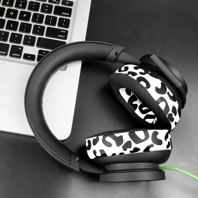 Alt view image 7 of 7 - Cooling Gel Replacement Earpads for Microsoft Xbox Wireless (2024 Version)/Wired Headphone, Ear Pads Cushions for Xbox Stereo 20th Anniversary Special Edition Headset - Snow Leopard