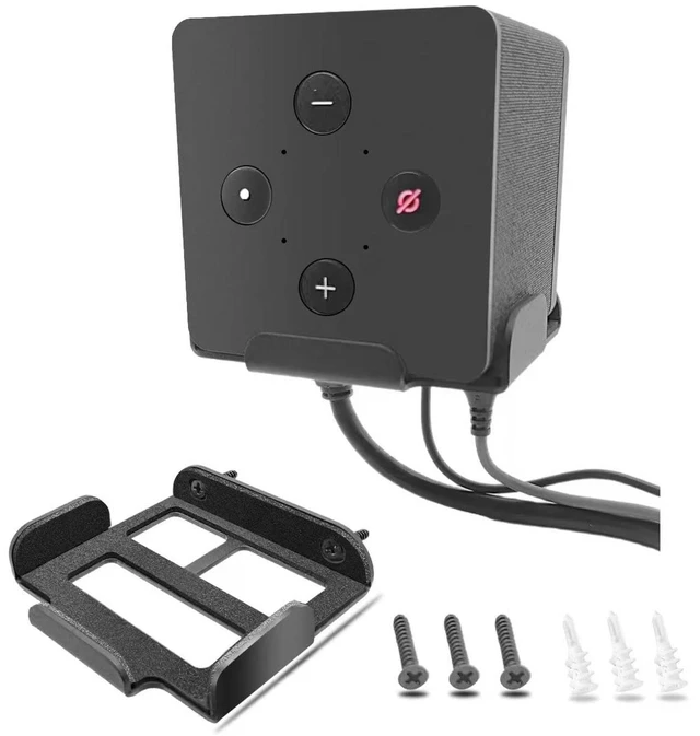 Main image of Metal Wall Mount for Fire TV Cube - Secure Steel Holder, Soft Foam, Compatible with 1st, 2nd & 3rd Gen, Black