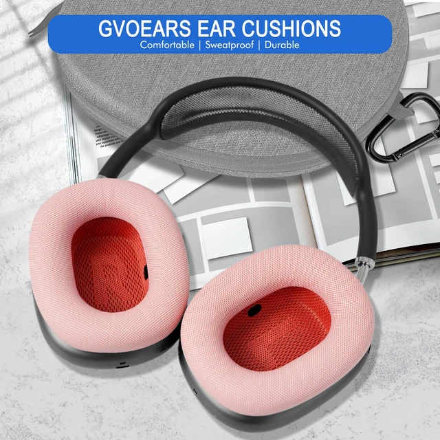 Alt view image 5 of 7 - Ear Cushions for Apple AirPods Max 1 & 2 Headphones Replacement APM Premium Earpad Covers with Protein Leather Strong Magnet (Pink)