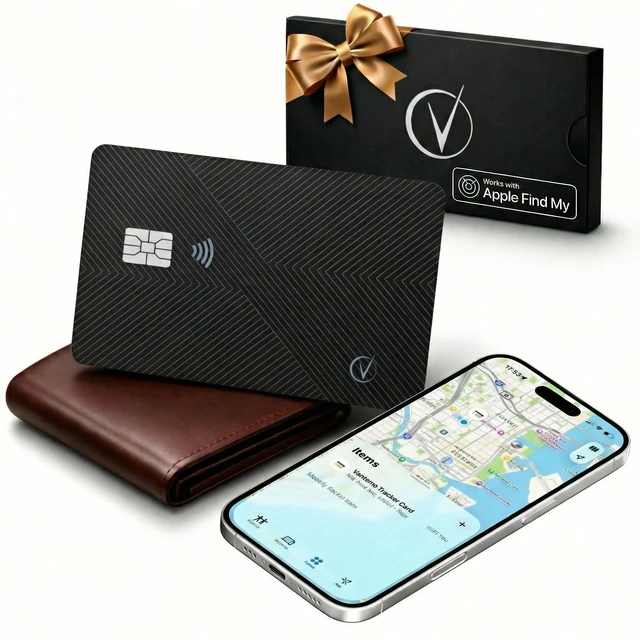 Main image of Ultra-Thin Wallet Tracker Card, Apple MFi Certified, IP68 Waterproof Bluetooth Smart Card Wallet Tracker & Passport, Work with Apple Find My, Wireless Charging, iOS Only