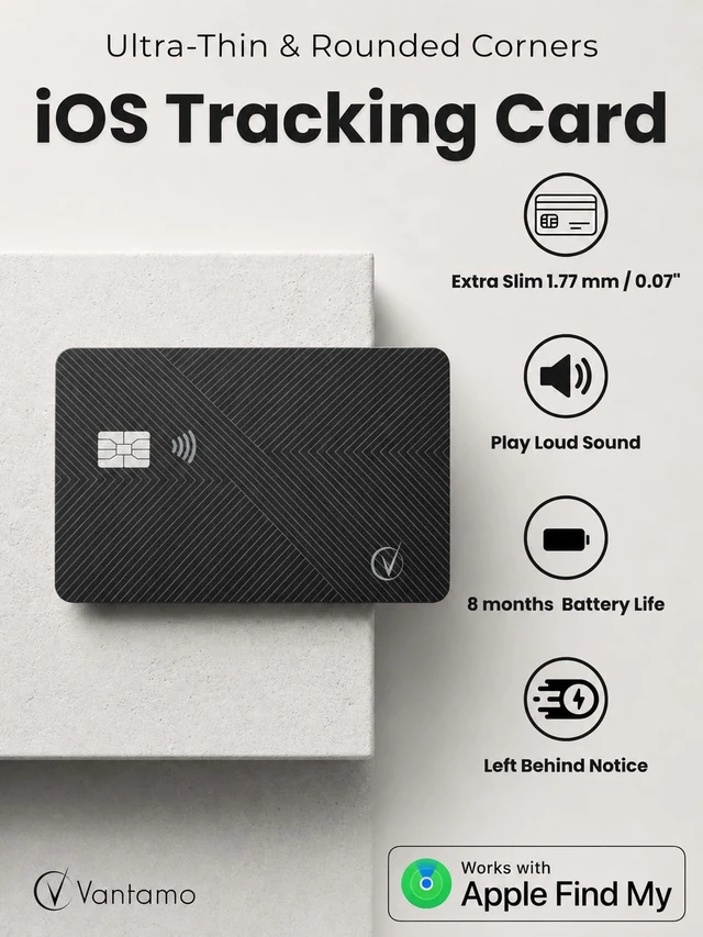 Alt view image 3 of 7 - Ultra-Thin Wallet Tracker Card, Apple MFi Certified, IP68 Waterproof Bluetooth Smart Card Wallet Tracker & Passport, Work with Apple Find My, Wireless Charging, iOS Only