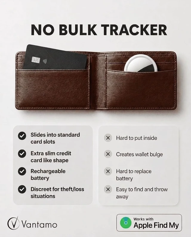 Alt view image 7 of 7 - Ultra-Thin Wallet Tracker Card, Apple MFi Certified, IP68 Waterproof Bluetooth Smart Card Wallet Tracker & Passport, Work with Apple Find My, Wireless Charging, iOS Only