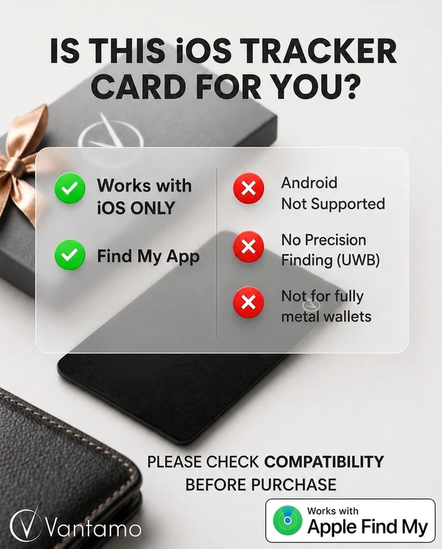 Alt view image 2 of 7 - Ultra-Thin Wallet Tracker Card, Apple MFi Certified, IP68 Waterproof Bluetooth Smart Card Wallet Tracker & Passport, Work with Apple Find My, Wireless Charging, iOS Only
