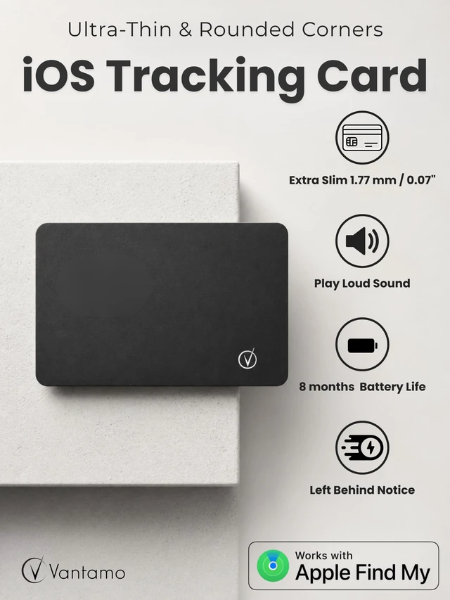 Alt view image 3 of 7 - Ultra-Thin Wallet Tracker Card, Apple MFi Certified, IP68 Waterproof Bluetooth Smart Card Wallet Tracker & Passport, Work with Apple Find My, Wireless Charging, iOS Only