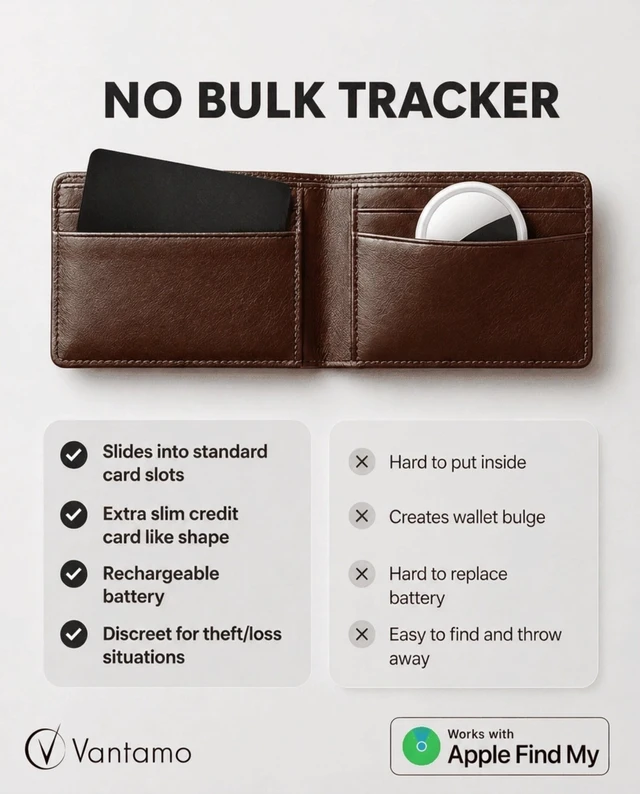 Alt view image 7 of 7 - Ultra-Thin Wallet Tracker Card, Apple MFi Certified, IP68 Waterproof Bluetooth Smart Card Wallet Tracker & Passport, Work with Apple Find My, Wireless Charging, iOS Only