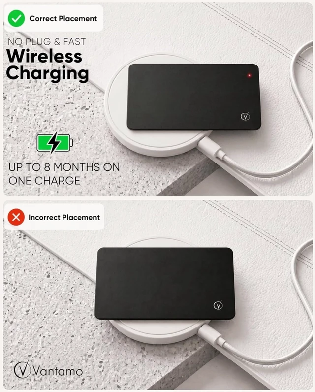 Alt view image 6 of 7 - Ultra-Thin Wallet Tracker Card, Apple MFi Certified, IP68 Waterproof Bluetooth Smart Card Wallet Tracker & Passport, Work with Apple Find My, Wireless Charging, iOS Only