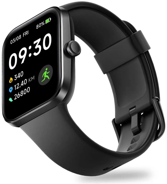 Main image of Go VeryFit 1.69" Smart Watch - Heart Rate Blood Oxygen Saturation Sleep Monitor - Step Counter Pedometer - 5ATM Exercise Activity Fitness Tracker Watches for Men Women (Black)