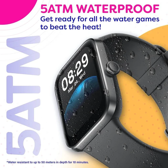 Alt view image 4 of 7 - Go VeryFit 1.69" Smart Watch - Heart Rate Blood Oxygen Saturation Sleep Monitor - Step Counter Pedometer - 5ATM Exercise Activity Fitness Tracker Watches for Men Women (Black)
