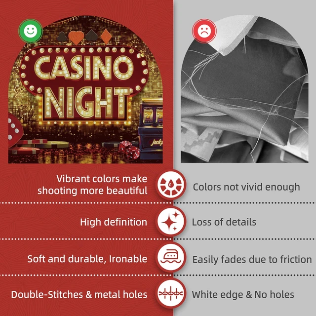 Alt view image 3 of 6 - Casino Theme Party Decorations Kit with Casino Night Backdrop Red Dice Treat Boxes, Poker Tablecloth and Balloon Garland for Las Vegas Night Adult Birthday Event Decor