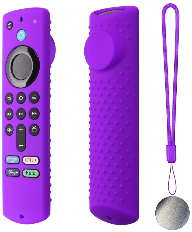 Main image of Remote Cover for Fire TV Stick 3rd Gen 2021 / Stick 4K Max Silicone Case Anti-Slip Silicone Protective Sleeve with Magnetic Tech (Purple)