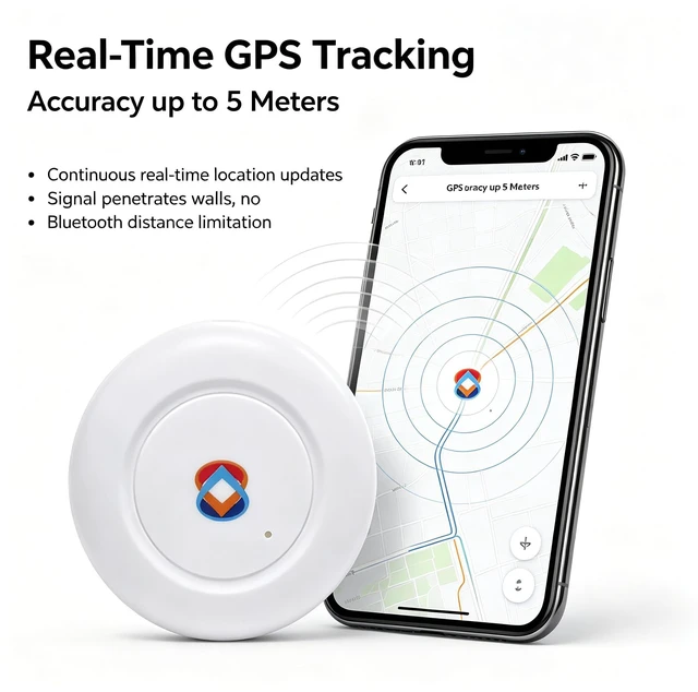 Alt view image 2 of 7 - GPS Tracker for Vehicles, No Subscription Required, Magnetic Car Locator Compatible with iOS & Android, IP67 Waterproof Tracking Device, 2-Year Battery Life, Location History & Sharing