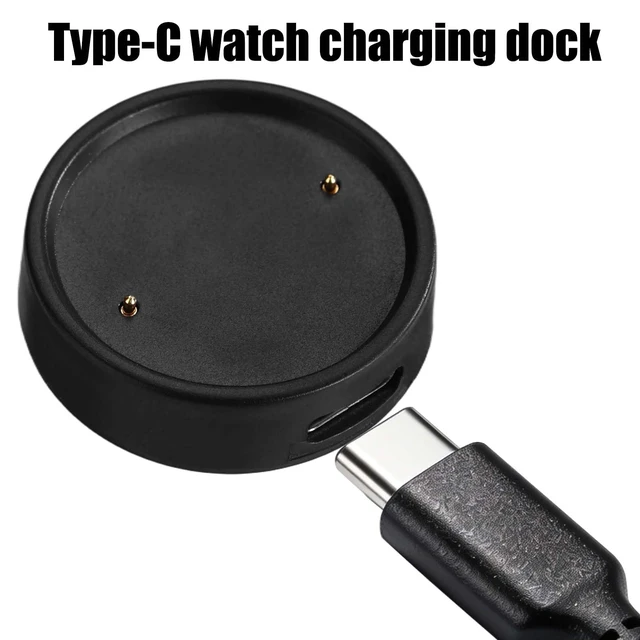 Alt view image 3 of 7 - 3pcs Type-C Magnetic Charging Dock (Black) Type C Charger Cable Replacement Charging Base Compatible with Amazfit Bip 6 / Active 2 / Active 2 Square Smart Watch