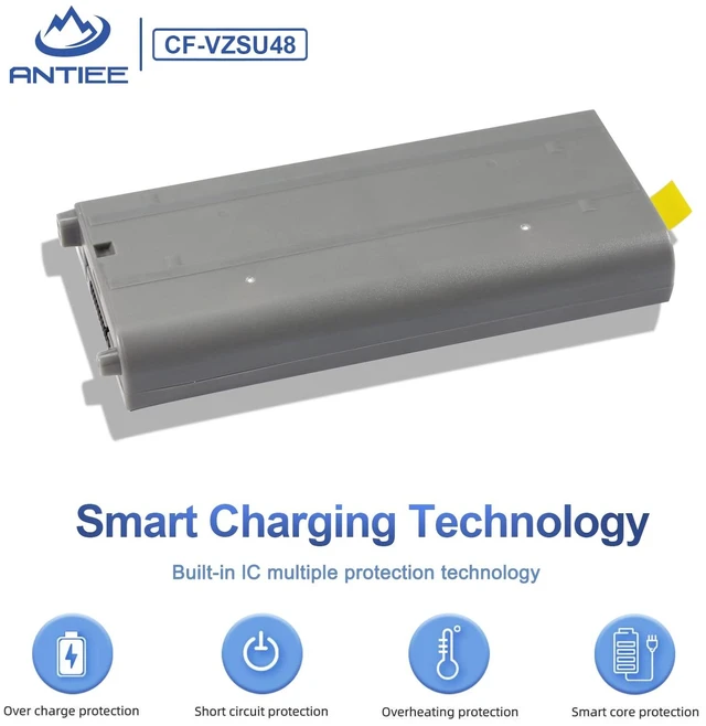 Alt view image 5 of 6 - CF-VZSU48 Laptop Battery for Panasonic Toughbook CF-19 CF19 MK1 MK2 MK3 MK4 MK5 MK6 MK7 MK8 Series CF-VZSU48U CF-VZSU28 CF-VZSU48R CF-VZSU50 CF-VZSU58U 10.65V 58Wh