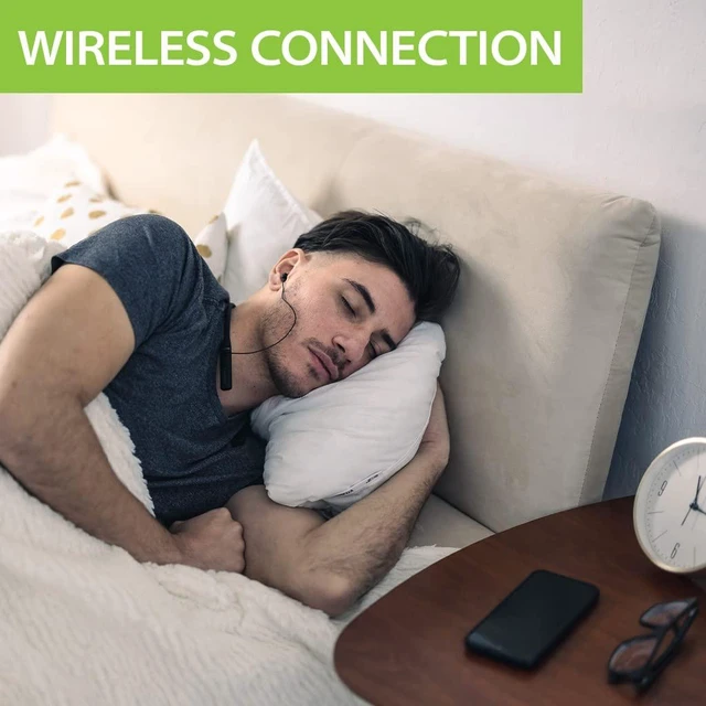 Alt view image 2 of 6 - Repose - Bluetooth Sleep Earbuds for Side Sleepers Small-tip neckband earbuds designed for side sleeping, with low-latency TV