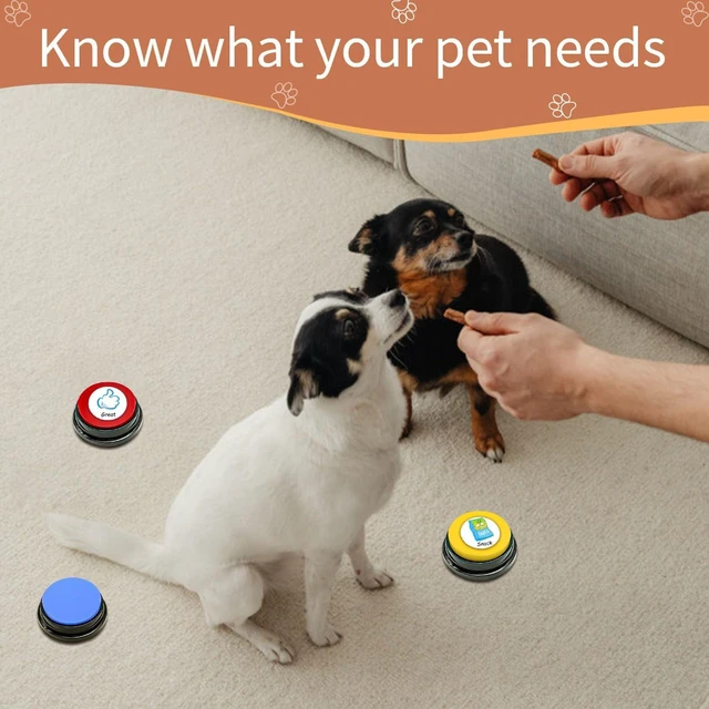 Alt view image 6 of 6 - Set of 12 Colors Dog Buttons-Recordable Button-Voice Recording Button,Dog Buttons for Communication Pet Training Buzzer, 30 Second Record & Playback,Funny Gift for Study Office Home(12 Piece)