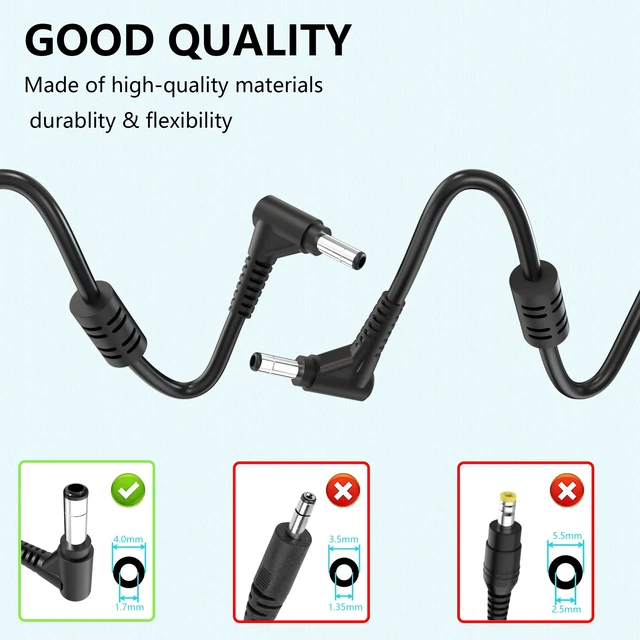 Alt view image 3 of 7 - 65W Charger Compatible with Lenovo IdeaPad 1 3 5 1-14 1-15 1-17 3-14 3-15 5-14, IdeaPad 110 110S 310 320 330 330s 510 520 530s 710s S145 S340 S540 L340 V14 V15 V17,Flex 4 5 6 14 15 Adapter