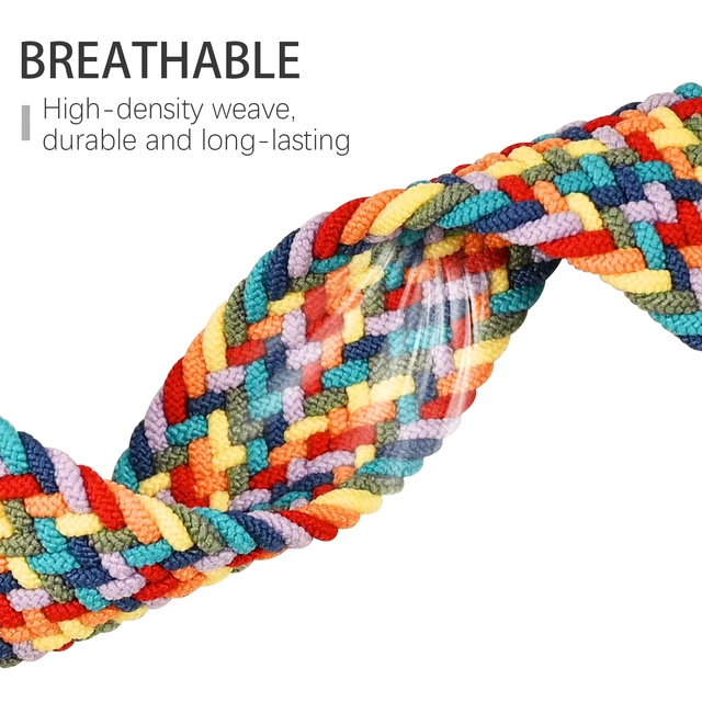 Alt view image 2 of 7 - Braided Solo Loop Bands Compatible with Fitbit Charge 6/Charge 5, 3 Pack Adjustable Stretchy Wristbands Soft Woven Nylon Replacement for Fitbit Charge 5/Charge 6 Tracker Smart Watch for Women Men