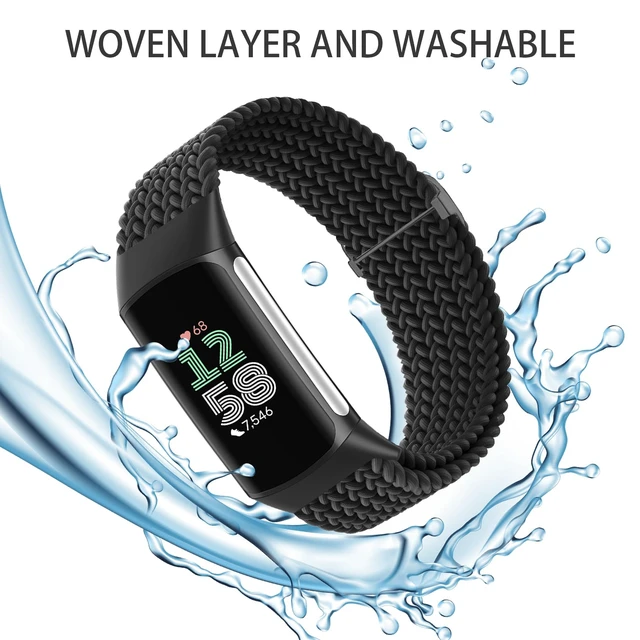 Alt view image 3 of 7 - Braided Solo Loop Bands Compatible with Fitbit Charge 6/Charge 5, 3 Pack Adjustable Stretchy Wristbands Soft Woven Nylon Replacement for Fitbit Charge 5/Charge 6 Tracker Smart Watch for Women Men
