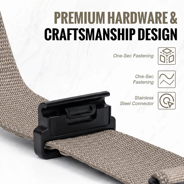 Alt view image 3 of 6 - Nylon Strap for Garmin Instinct 2/3 45mm, Fits Solar Tactical Tide Esport Nylon band weighs 10g,with triple durable fasteners suitable for 140-190mm wrists,316 steel spring rod & disassembly tool