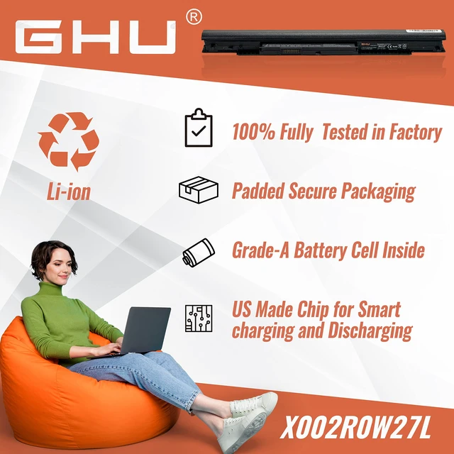 Alt view image 6 of 7 - New Battery 33 Wh 2200mAh HS04 HS03 807957-001 807956-001 Compatible with HP Pavilion 245 g3 250 255 256 G4 Series Notebook 14.8V 807611-421 807612-831 HSTNN-LB6U TPN-C125 TPN-C126