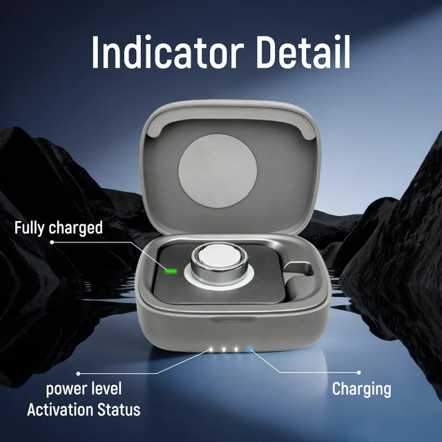 Alt view image 5 of 7 - Wireless Charging Case for Oura Ring gen5 4 3 Charger 1000mAh 1000mAh Portable Travel Chargering Station Fits All-Sized Ring Gen 5 Gen 4 Gen 3 (Official Charger NOT Included)
