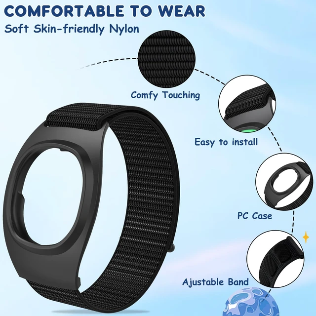 Alt view image 2 of 7 - 2-Pack Nylon Band Compatible with Magicband+ Plus Hook Loop Strap for Magic Band Plus Accessories, Integrated Band Keeper and Case Adjustable Wrist Straps Designer for Disney-Magicband+