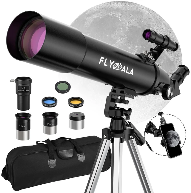 Main image of Telescope for Kids and Adults,80mm Aperture 600mm Focal Length Beginners Astronomical Telescope for Adults high Powered (30X-750X),Refractor Astronomy telescopes Kids 8-12 Over 8 Year Old
