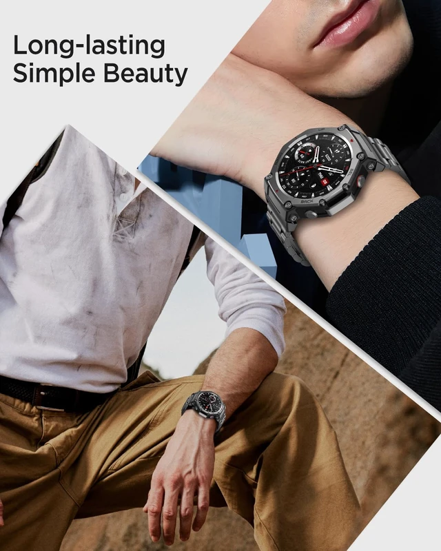 Alt view image 6 of 7 - Metal Band Compatible for Amazfit T-Rex 3, Waterproof, Lightweight, Men Women Durable Business Replacement Strap, Adjustable Wristband, 22mm Stainless Steel Band Bracelet for Amazfit T-Rex 3