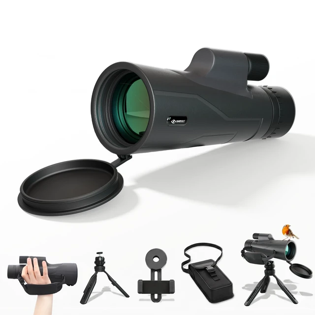 Main image of 12X50 Monocular Telescope for Adults High Powered with True 12x Magnification with BAK-4 Prism HD Monocular for Bird Watching, Hiking, Hunting, Concert, Travelling, Gift