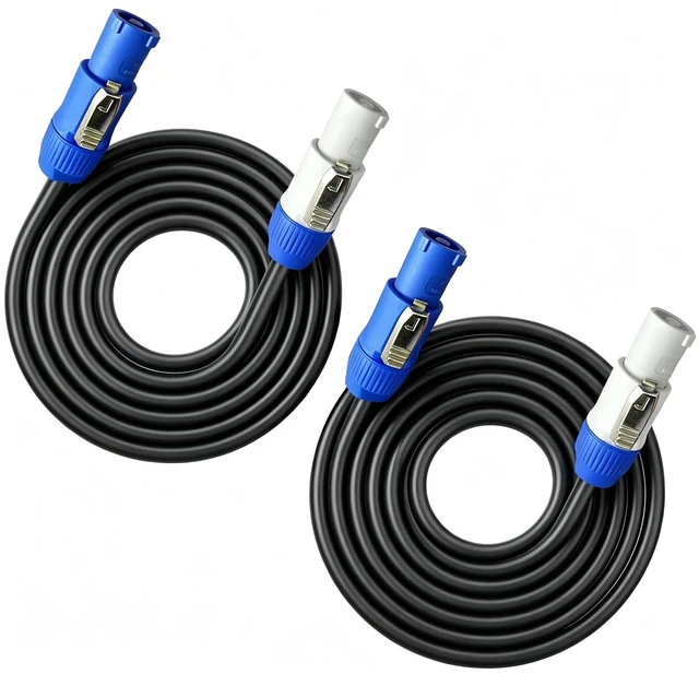 Main image of 2 Pack PowerCon Power Cables 16AWG 3-Pin PowerCon Extension Cable 20A PowerCon Input to OutputSuitable for LED Screens, Beam Moving Head Lights, Stage Lighting, Audio-Visual Equipment6FT
