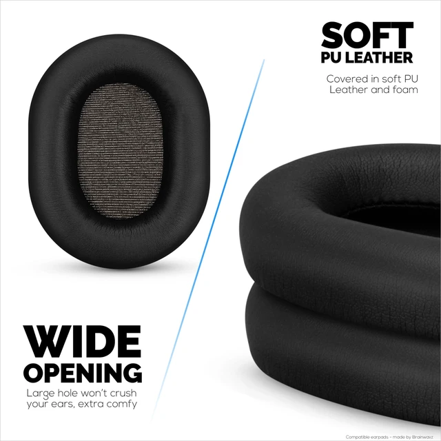 Alt view image 3 of 7 - Replacement Earpads for Sony WH-1000XM5 Headphones - Soft Vegan Leather Cushions for Extra Comfort, Easy & Quick Installation, by (Black)