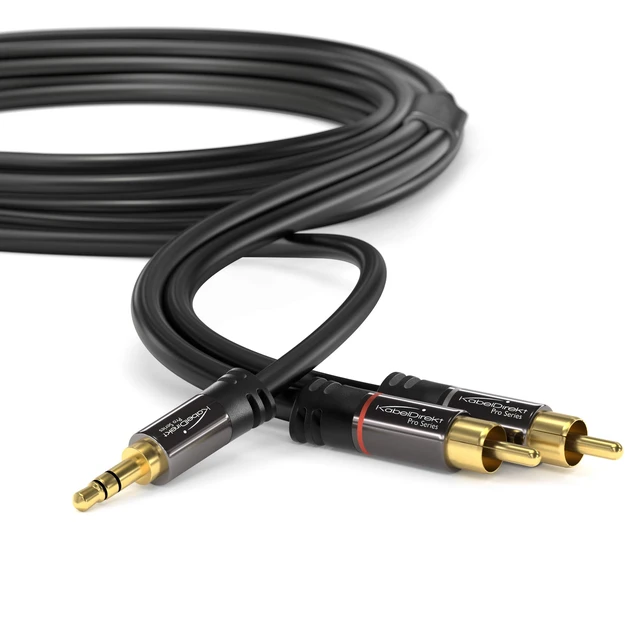 Alt view image 2 of 6 - RCA to Jack 3.5mm Adapter Cable 25ft Aux/3.5mm to 2x RCA for smartphone, tablet, home theater, soundbar, TV, notebook, MP3