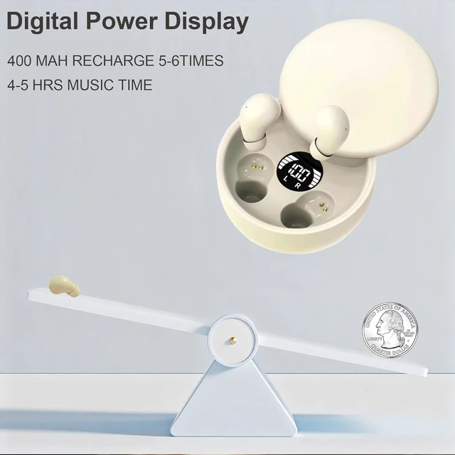 Alt view image 3 of 6 - Mini Invisible Earbuds for Small Ear Canal, Tiny Wireless Ear Buds Ultra-compact Earbuds for Small Ears with Soft Silicone Fit, Bluetooth 5.4, IPX5, 4-5H Playtime 24-H Battery Case