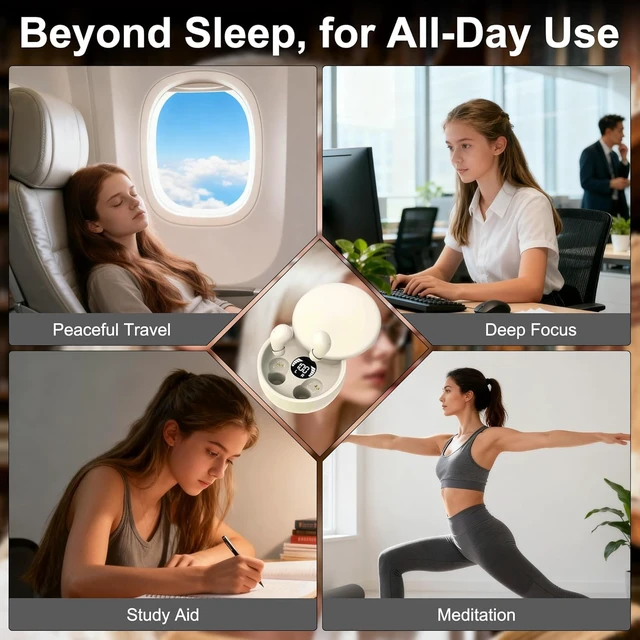 Alt view image 6 of 6 - Mini Invisible Earbuds for Small Ear Canal, Tiny Wireless Ear Buds Ultra-compact Earbuds for Small Ears with Soft Silicone Fit, Bluetooth 5.4, IPX5, 4-5H Playtime 24-H Battery Case