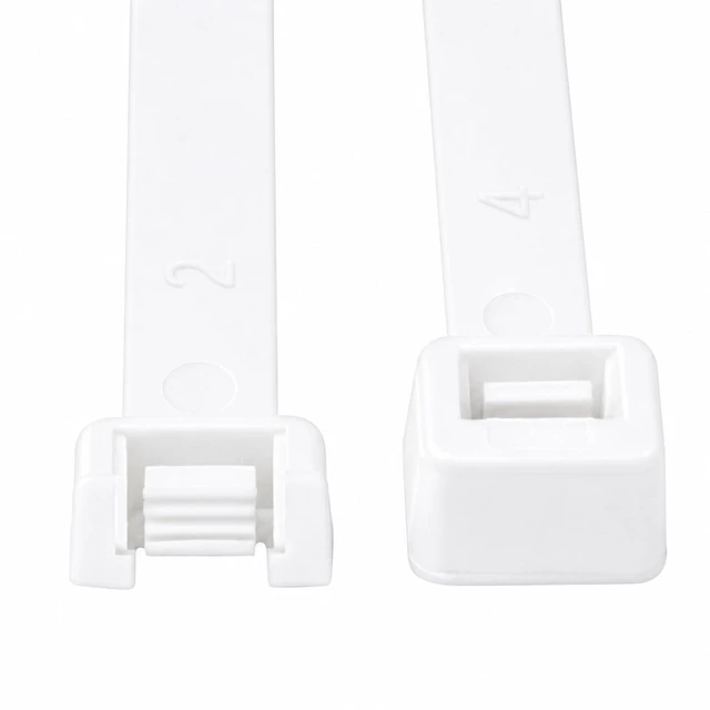 Alt view image 3 of 6 - white 48 Inch 50 Pack Heavy Duty Zip Ties 200 lbs Tensile Strength Extra Long Cable Ties UV Resistant Outdoor Nylon Ties for Large Bundles
