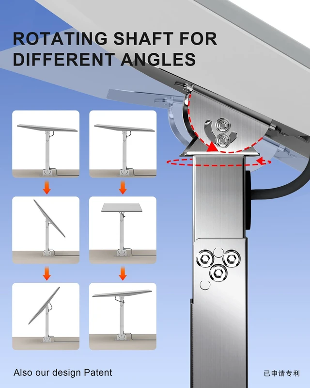 Alt view image 2 of 7 - Starlink Wall Mount for Standard 4X /Gen 3 /V3, 304 Stainless Steel Kit Fit For Starlink Wall/Pole/Roof Mount, Adjustable Mounting Kit Multiple Angles With Adapter,fit for V3 Starlink Standard Dish