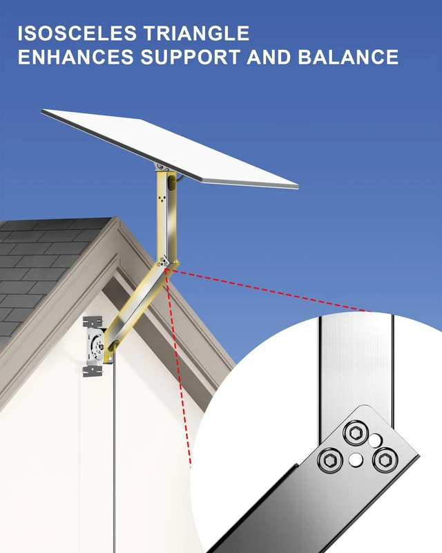 Alt view image 4 of 7 - Starlink Wall Mount for Standard 4X /Gen 3 /V3, 304 Stainless Steel Kit Fit For Starlink Wall/Pole/Roof Mount, Adjustable Mounting Kit Multiple Angles With Adapter,fit for V3 Starlink Standard Dish