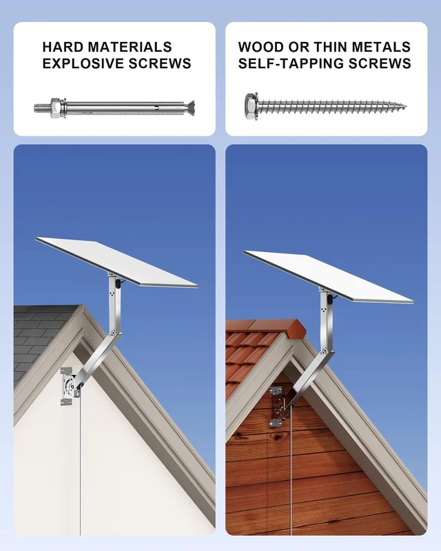Alt view image 6 of 7 - Starlink Wall Mount for Standard 4X /Gen 3 /V3, 304 Stainless Steel Kit Fit For Starlink Wall/Pole/Roof Mount, Adjustable Mounting Kit Multiple Angles With Adapter,fit for V3 Starlink Standard Dish
