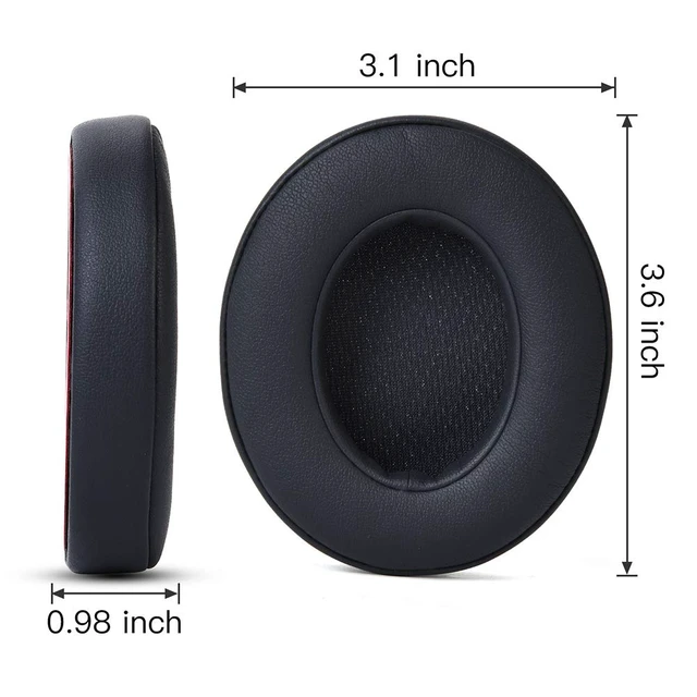Alt view image 4 of 6 - Professional Replacement Ear Pads for Beats Studio 2 and Studio 3 B0500, B0501 / Soft Protein Leather/Noise Isolation Memory Foam/Does NOT Fit Beats Solo (Titanium)