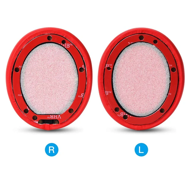 Alt view image 5 of 6 - Professional Replacement Ear Pads for Beats Studio 2 and Studio 3 B0500, B0501 / Soft Protein Leather/Noise Isolation Memory Foam/Does NOT Fit Beats Solo (Red)