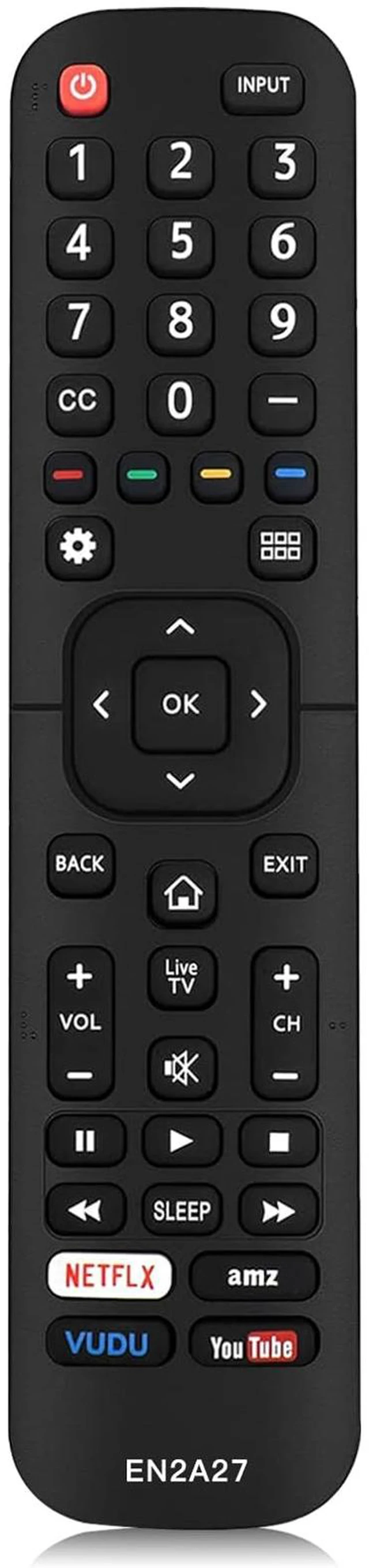 Main image of New Replacement Universal Sharp aquos Remote Control EN2A27 Compatible with Sharp Hisense Smart TV Remote Control