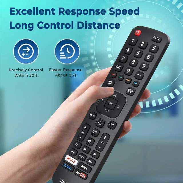 Alt view image 5 of 7 - New Replacement Universal Sharp aquos Remote Control EN2A27 Compatible with Sharp Hisense Smart TV Remote Control
